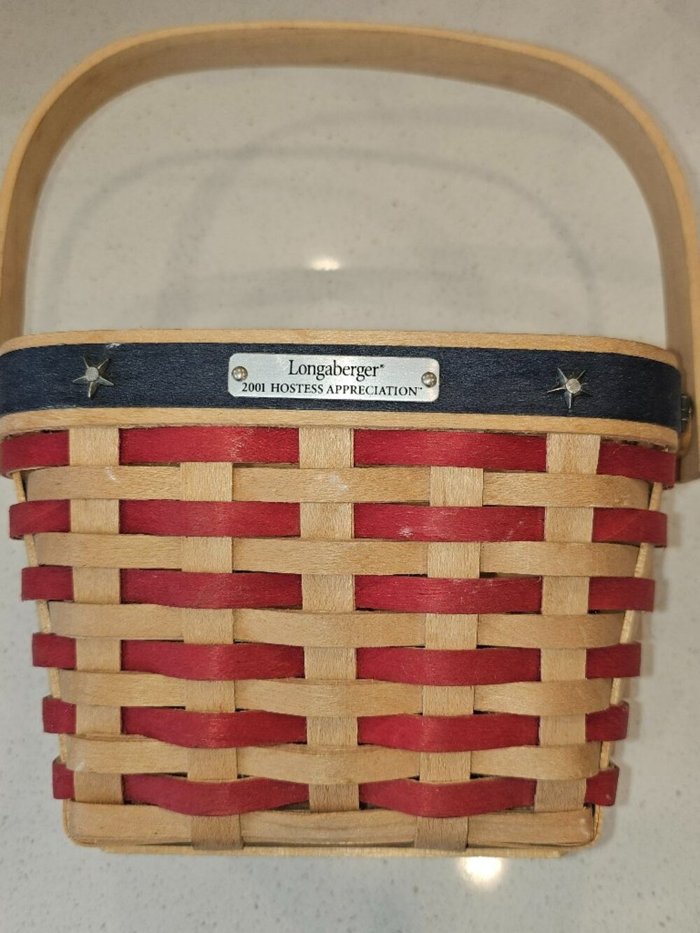 Vintage Longaberger 2001 Hostess Appreciation Patriotic Basket